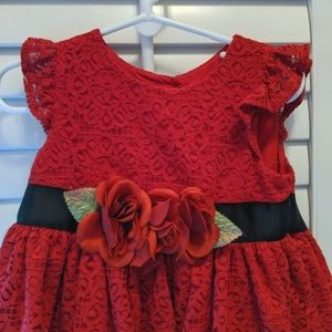 Laura Ashley London 3t red lace holiday dress